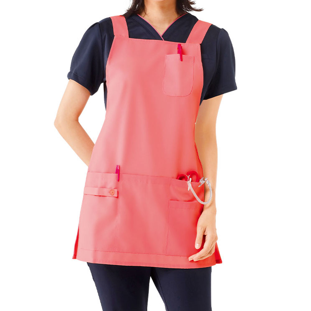 ループ機能付ショート丈エプロン