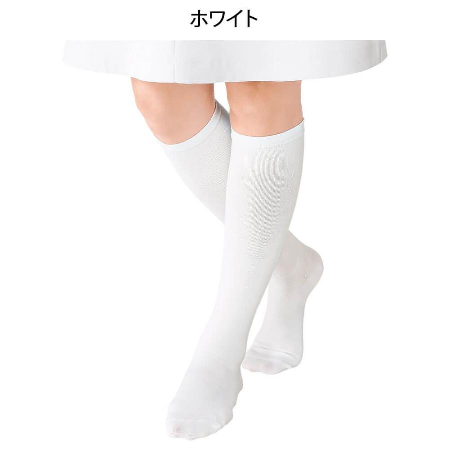 白衣 女性 看護師 靴下 ゆったりさん専用着圧ハイソックス（3足組）｜nursery-y｜02
