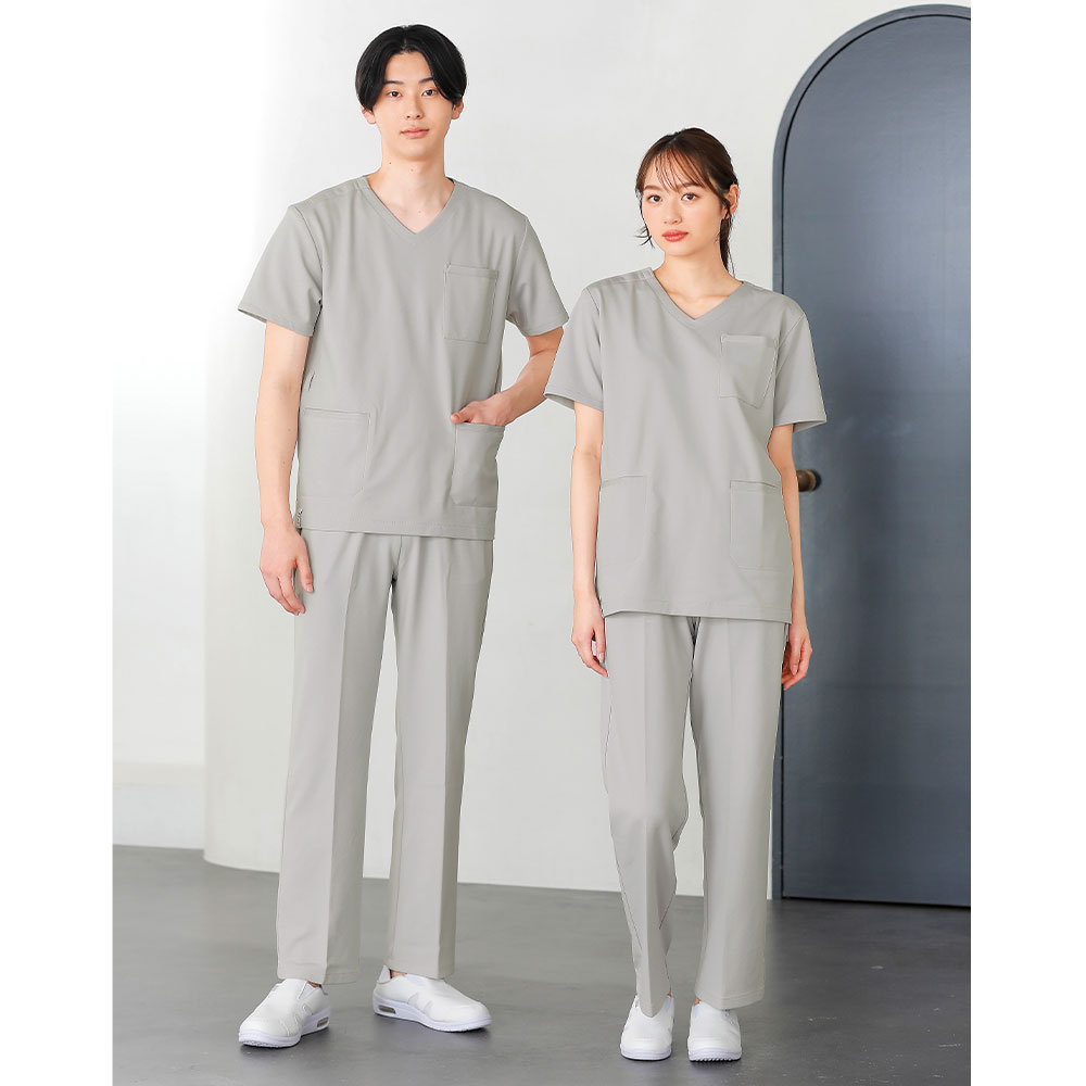 ナノ・ユニバース スクラブニットジャケット(NU2564)