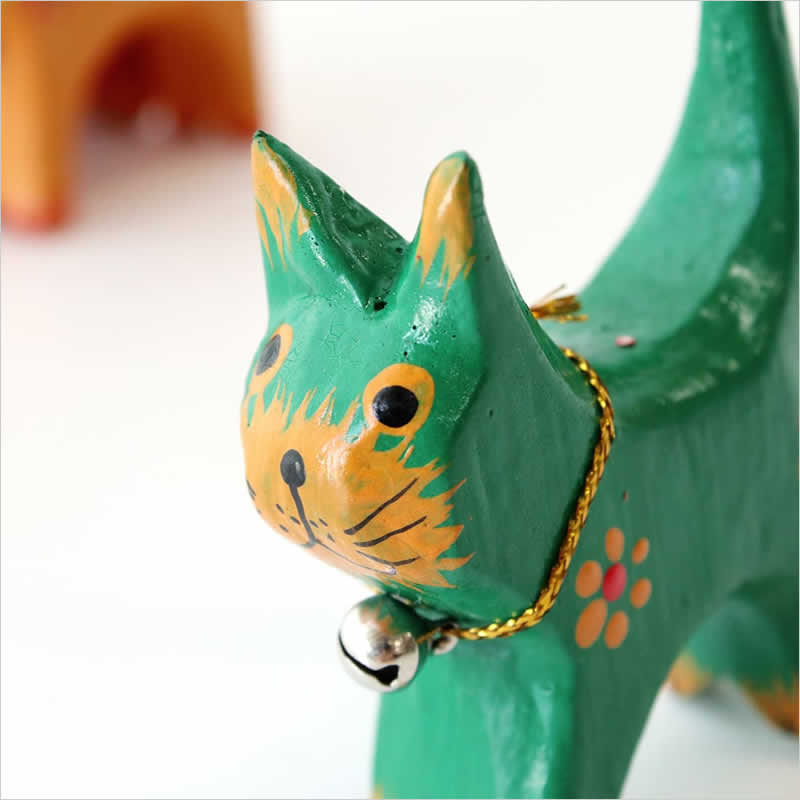 【♥︎】様々な形をした4匹の猫の彫刻,インテリアです 楽天市場】【インテリア雑貨 おしゃれ バリ風】 木彫り あしなが