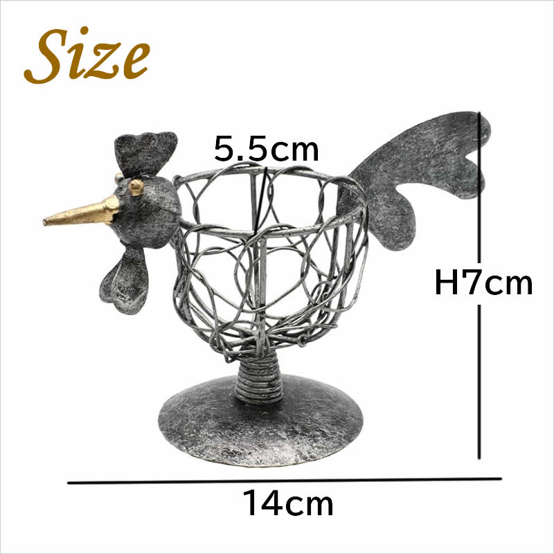 ブリキ ニワトリ ワイヤートレイ S エッグスタンド エッグカップ 鳥