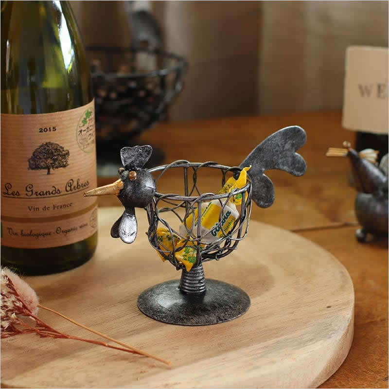 ブリキ ニワトリ ワイヤートレイ S エッグスタンド エッグカップ 鳥