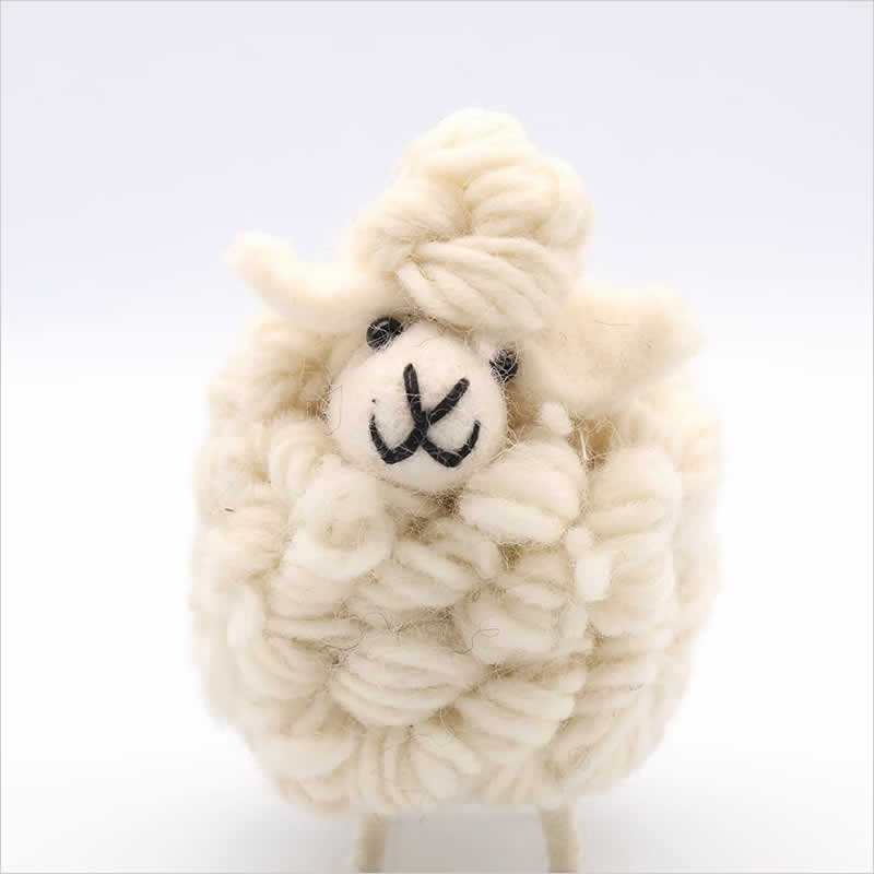 ネパールフェルトアニマル ヒツジ L 動物 ひつじ 羊 プレゼント ギフト