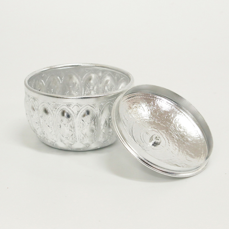 アルミ 蓋付きポット S アジアン 食器 香辛料 薬味入れ 小物入れ