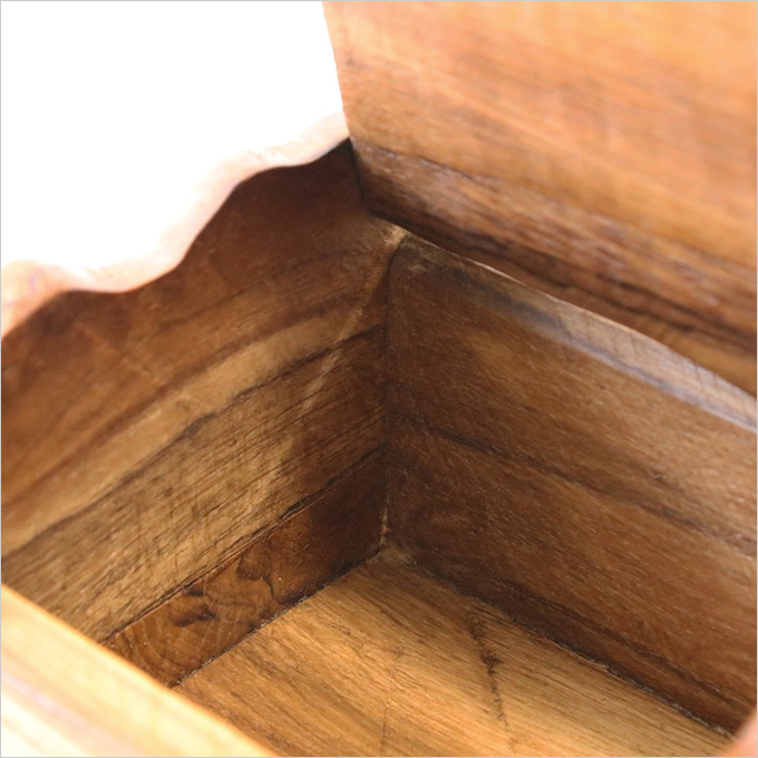 ボックス ウェービー ミニ 木製 小物入れ 木 無垢 アジアン雑貨 宝箱