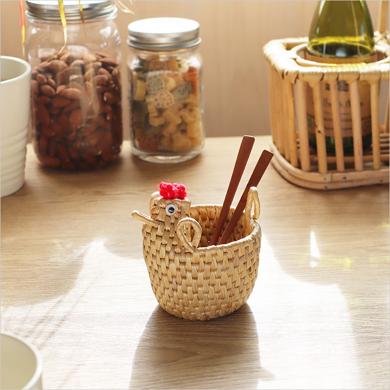 ウォーターヒヤシンス ニワトリシリンダーバスケット S ナチュラル