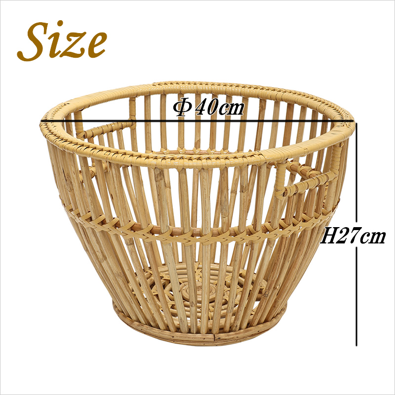 ラタン ストレージ ラウンド バスケット アジアン雑貨 エスニック かご
