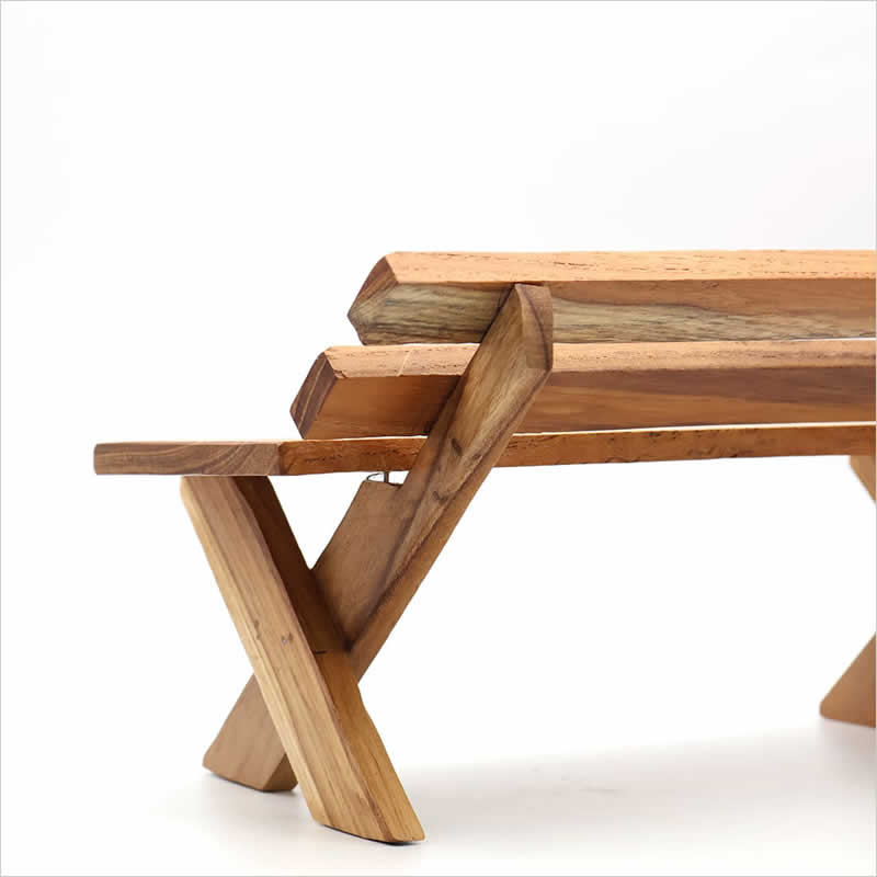 チーク ディスプレイベンチ 飾り 台 台座 マスコット ナチュラル