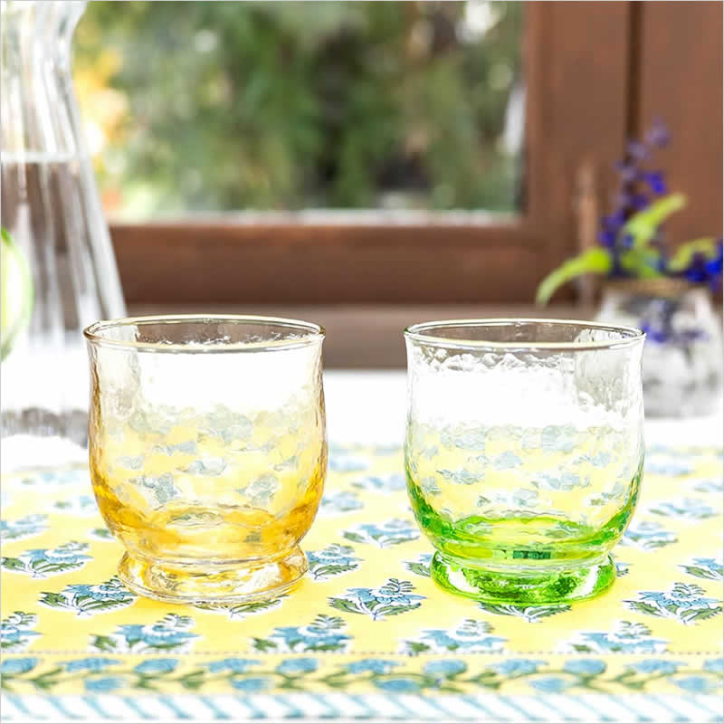 ミニグラス ハンマートーン 食器 レトロ グラス コップ ガラス 入れ物