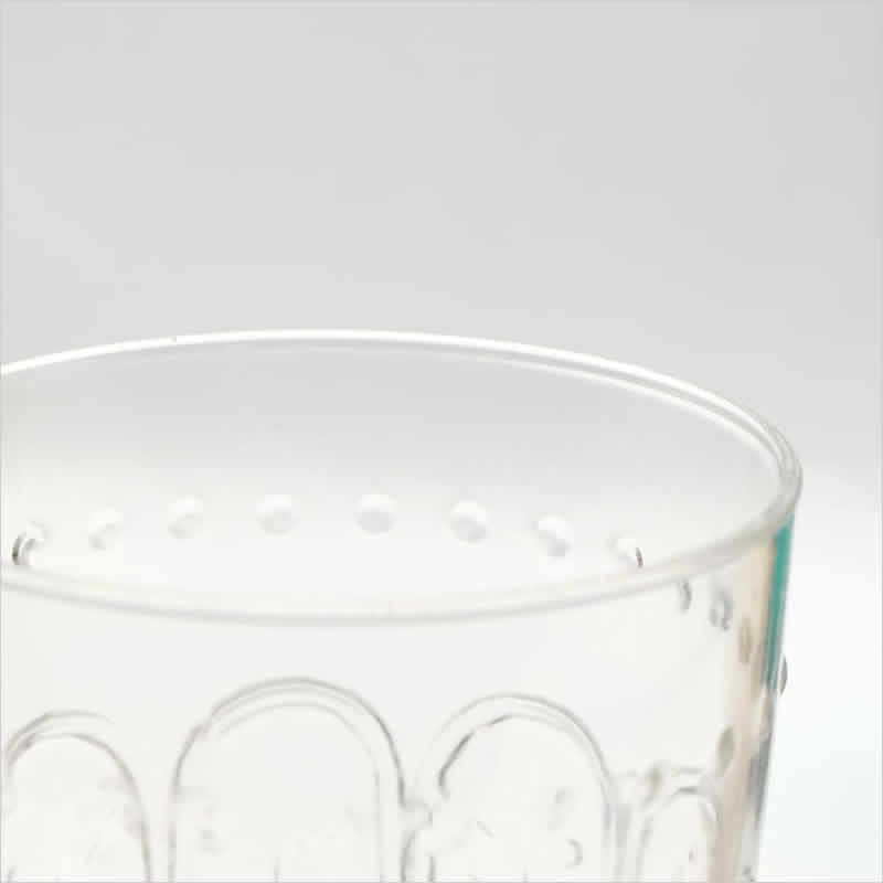エンボスグラス トール 食器 皿 レトロ グラス コップ ガラス テーブル