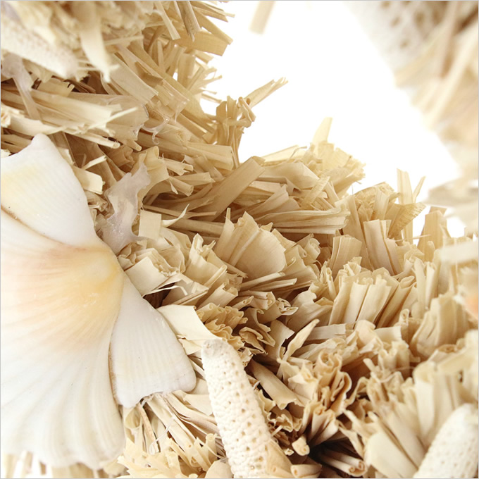 ハワイアン雑貨 ラフィア リース 吊るし オーナメント ガーランド