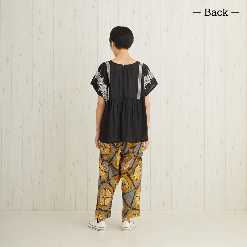 SALE☆579☆アフリカンプリント☆ペグパンツ☆総丈88cm ロング