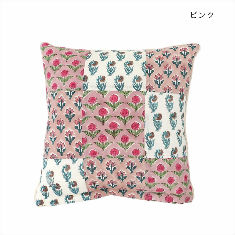 ⭐️アメリカンカントリー雑費❤りんごいっぱいハート❤もいっぱいクッションカバー クッションカバー ブロックプリントパッチ 45×45cm ボア