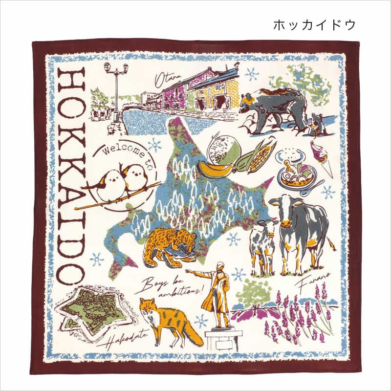 バンダナ ジャパン プリント 大判 スカーフ 風呂敷 お弁当 包み