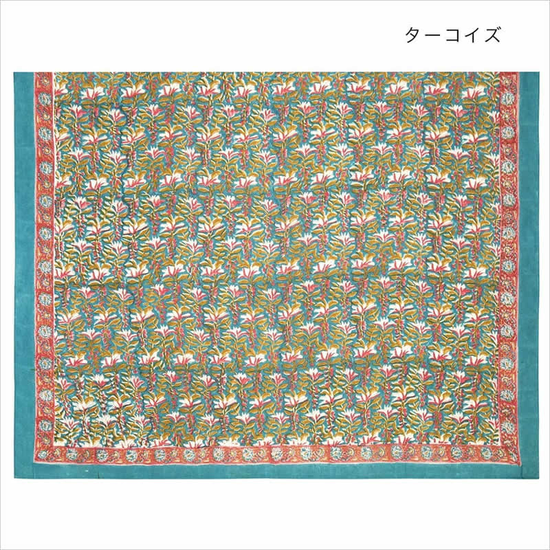 送料無料！ マルチクロス カリーノブロックプリント マルチ