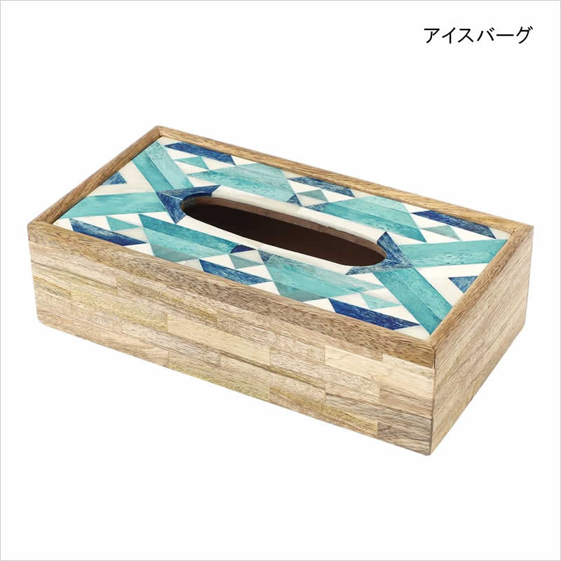 ボーン ティッシュケース 水牛の骨 木製 ウッド 木 ティッシュボックス