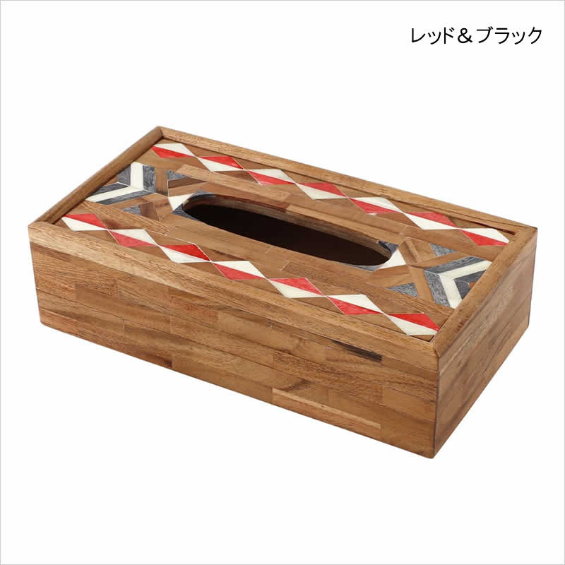 ボーン ティッシュケース 水牛の骨 木製 ウッド 木 ティッシュボックス