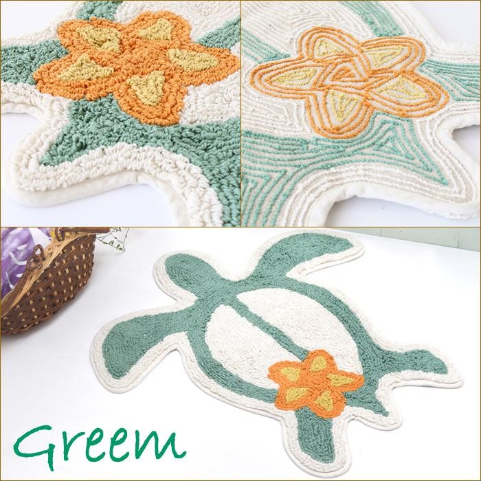 マットプルメリアホヌ グリーン 素材拡大