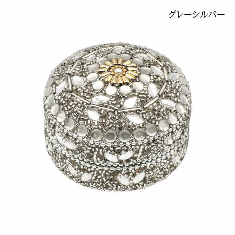 ビーズラウンドボックス キラキラ 小物入れ ボックス 収納