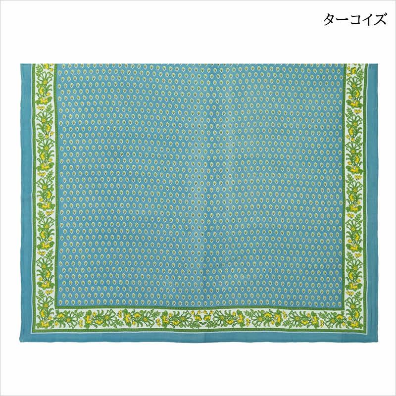 インド綿 マルチカバー マルチクロス アヴィニヨンボーダー