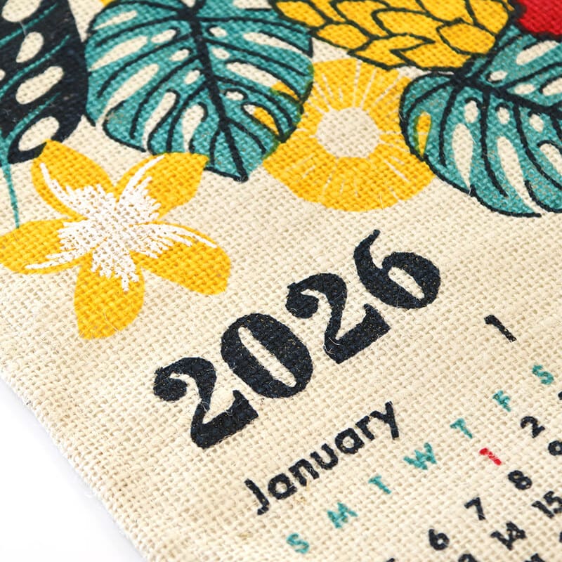 ジュートカレンダー 2026年 ハワイアンボタニカル ハワイアン雑貨
