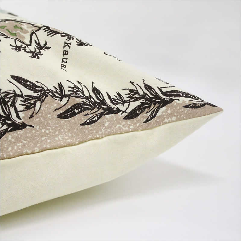 クッションカバー ハワイマップ 45×45cm ハワイ ハワイアン オールド