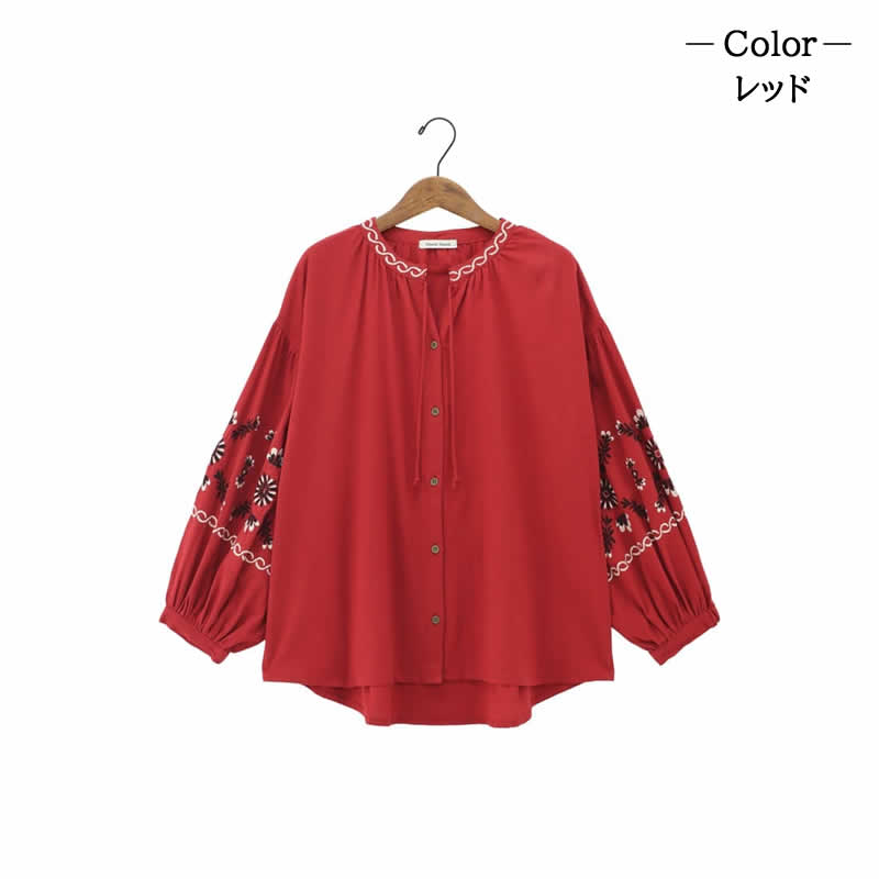 Shanti ブラウス クリンプ レディース シャツ トップス コットン 