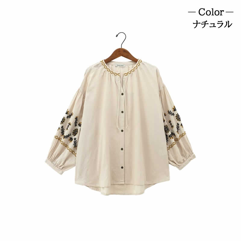 Shanti ブラウス クリンプ レディース シャツ トップス コットン