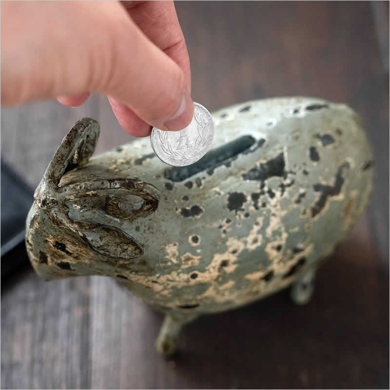 ブロカント アイアン 貯金箱 ヒツジ 金属 インテリア オブジェ 置物