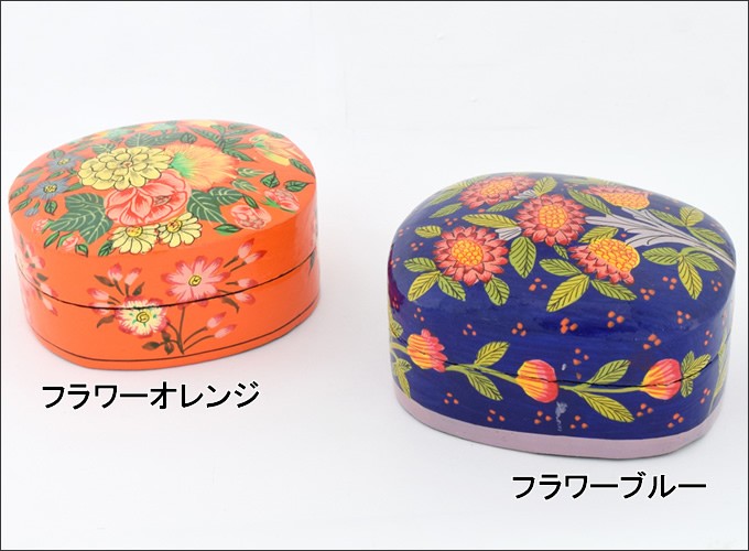 小物入れ アジアン雑貨 蓋付き ボックス ペーパーマッシュBOX M 箱