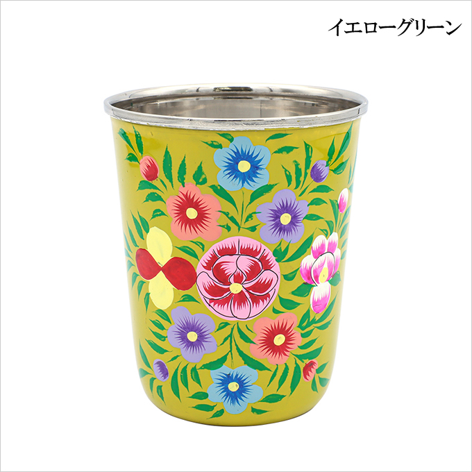 カシミールペイント ステンレス ホルダー ペン立て 小物入れ