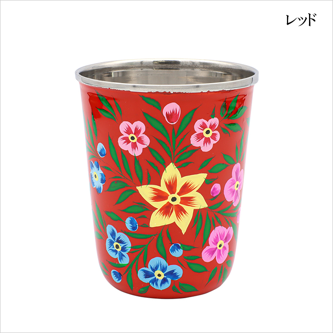 カシミールペイント ステンレス ホルダー ペン立て 小物入れ