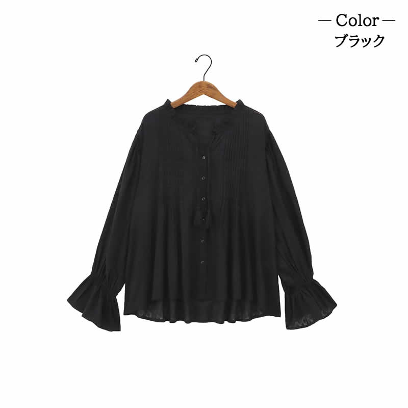 Shanti フリルブラウス クライン レディース シャツ トップス 