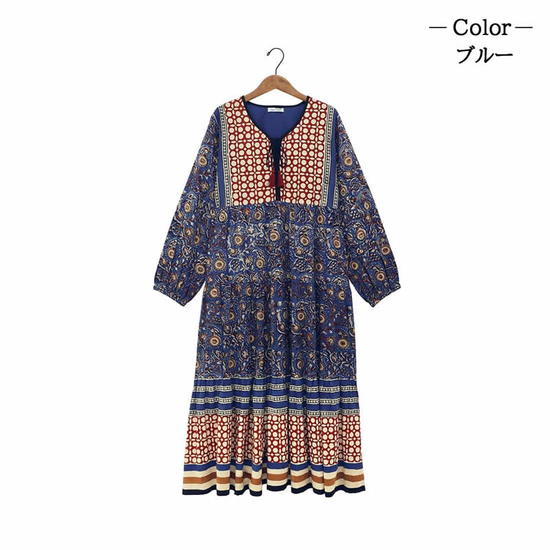 Shanti ワンピース シックブロック レディース ロングワンピース