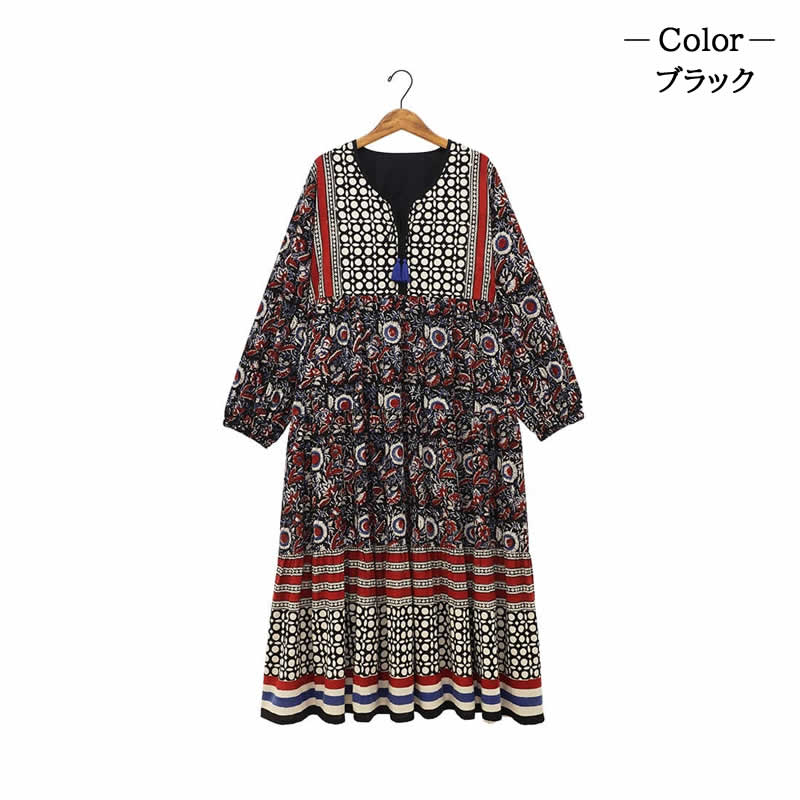 Shanti ワンピース シックブロック レディース ロングワンピース