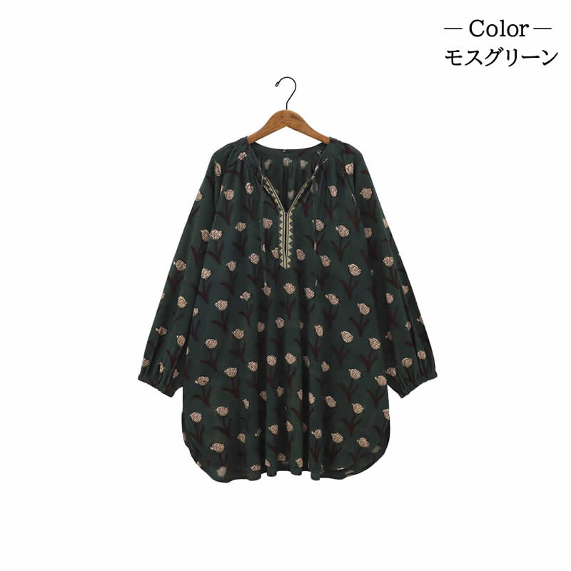 Shanti チュニック フール レディース トップス ブラウス インド
