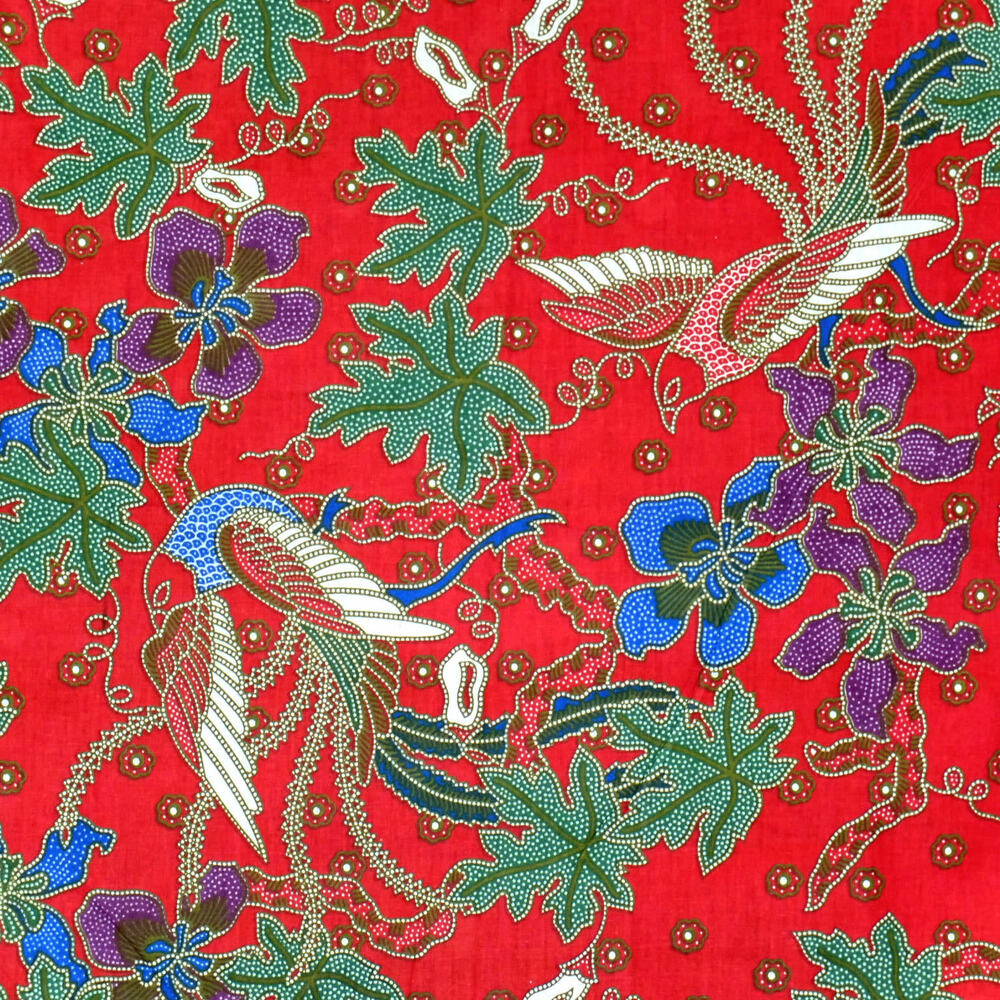 バティック−044 インドネシアのろうけつ染め 生地 アソロ ジャワ