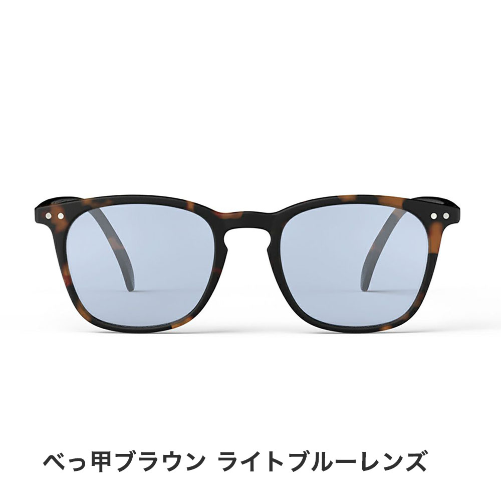 IZIPIZI イジピジ #E サングラス ライトレンズ カラーレンズ 薄い色 ウェリントン UVカット SUN メンズ レディース ブラック 黒 べっ甲 紫外線カット おしゃれ | IZIPIZI | 02