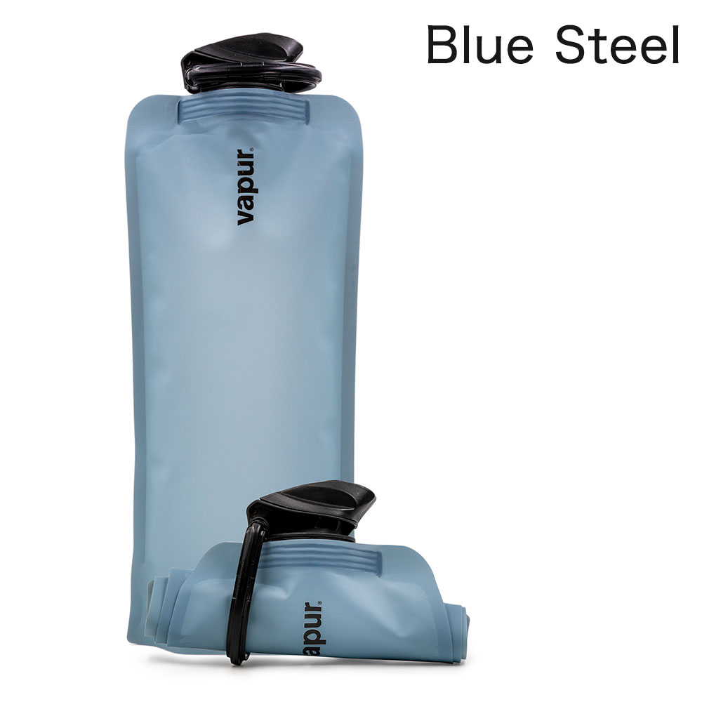 vapur ヴェイパー 折りたためる 水筒 Wide Mouth 1L 1000ml ブルー