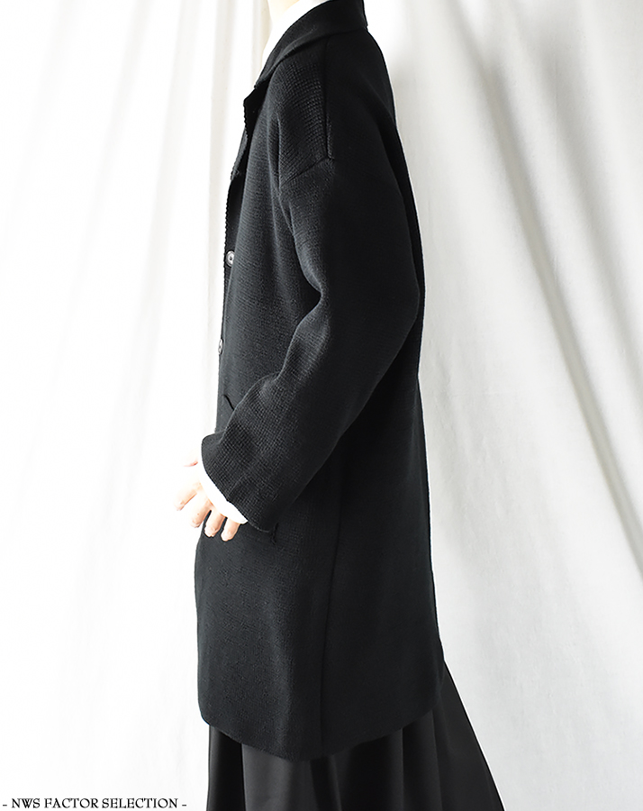 ロングニットコート ロングコート 黒 大きいサイズ ニット メンズ 長袖