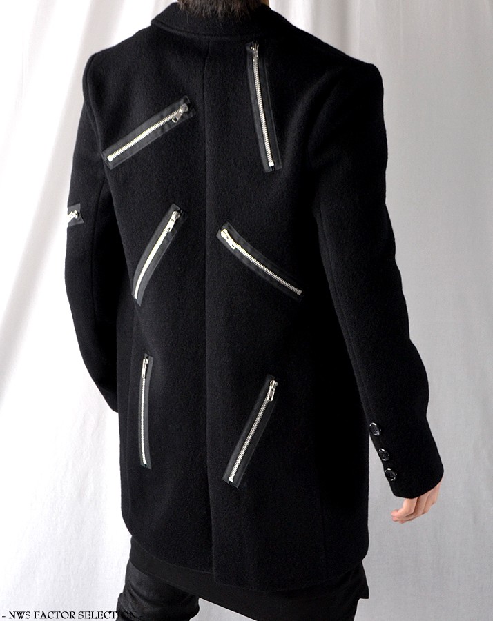 ジャケット・アウター archive velor double chester coat BLK M nws-factor_nws-jk00460