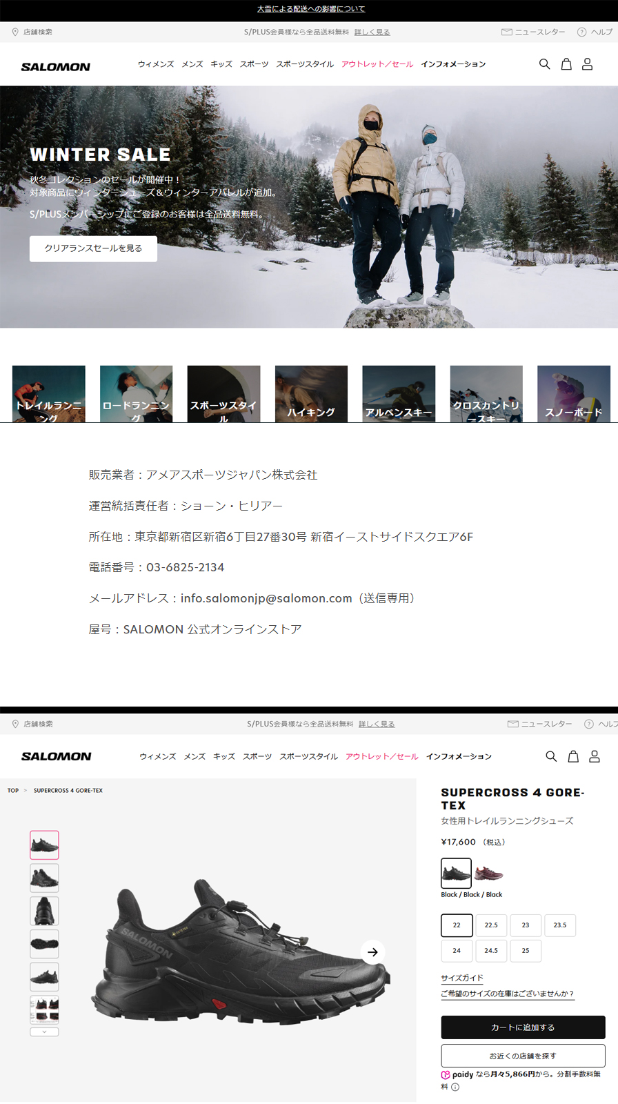 SALOMON（サロモン） SALOMON 417339 SUPERCROSS 4 GORE-TEX W 女性用