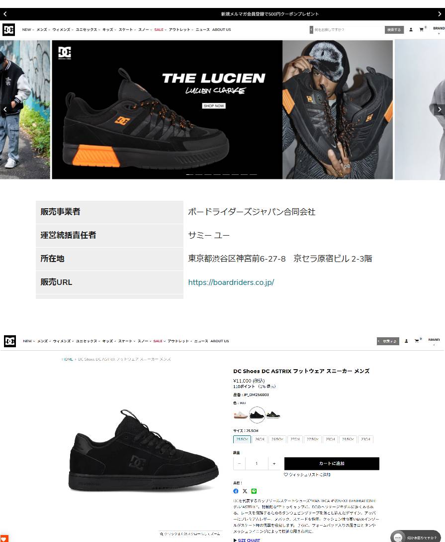 DC SHOES（ディーシーシューズ） DM256003 DC Shoes DC ASTRIX