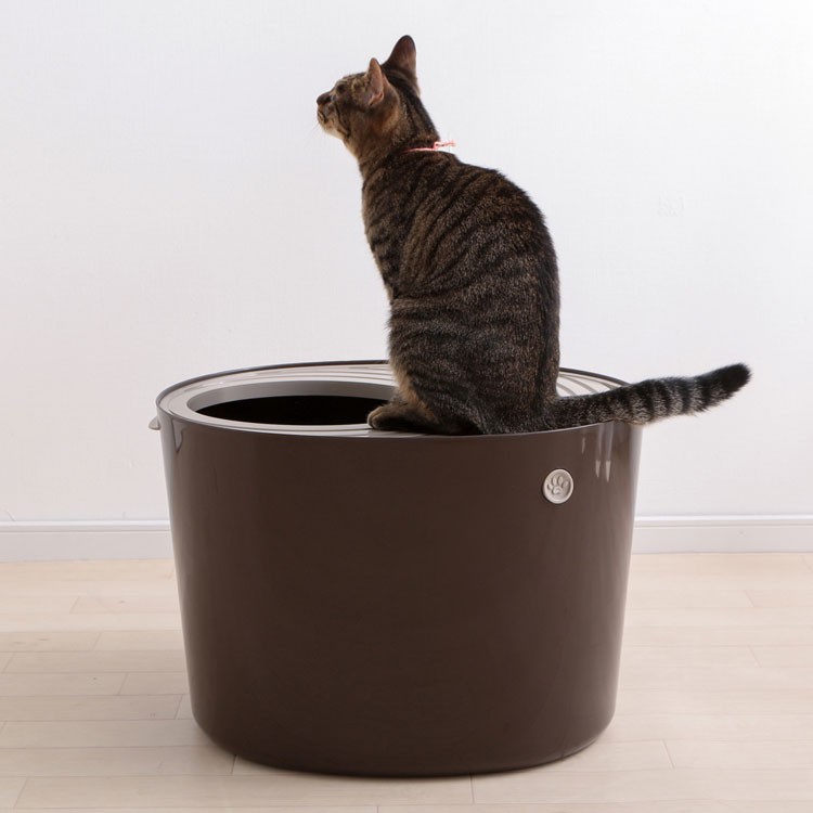 ネコトイレ猫トイレ猫トイレ猫用フタつき猫砂散らかりにくいねこトイレ上からキャットネコねこおしゃれオシャレ室内飼い室内アイリスオーヤマ