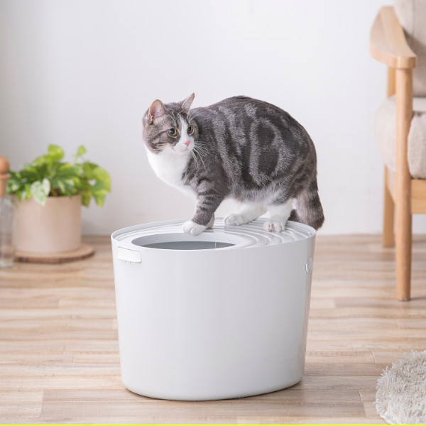 猫トイレ カバー におい対策 おしゃれ 収納 目隠し 猫 トイレ アイリスオーヤマ ネコトイレ ペット用 ペットトイレ 上から猫トイレプチ  PUNT430