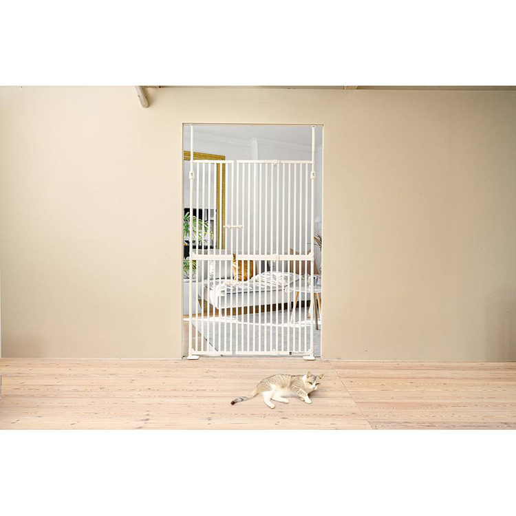 ペットゲート 猫 つっぱり 高さ190〜250cm ドア付 両開き 簡単設置 猫