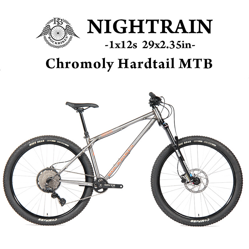 クロモリ ハードテイル マウンテンバイク ROCKBIKES Nightrain (ロックバイクス ナイトレイン) 1x12s 29er ロウカラー  エアサス ドロッパー シートポスト 完成車