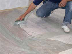 フロアタイル、塩ビタイル、ピータイルの施工方法/カーペットや床材