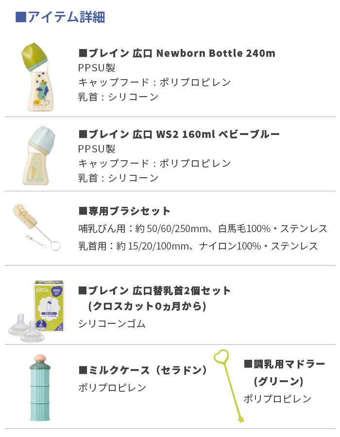 辰年干支記念 ５点ギフトセット Newborn Bottle Set