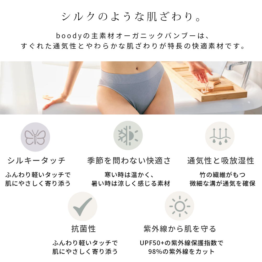 BOODY（ブーディ） レディース 下着 吸水 サニタリー ショーツ フル